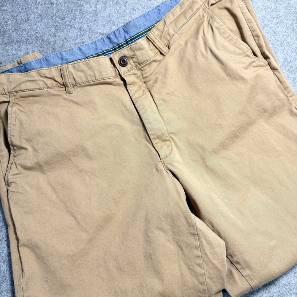 LL Bean Classic Fit Chino Pants Mens 38x29 Khaki Tan Cotton Stretch 509409Preppy